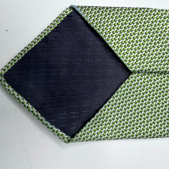 Authentic Hermes 100% Silk Mens Neck Tie Gray Made France - Picture 7 of 11